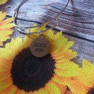 Stainless steel Bad ass Mom bracelets